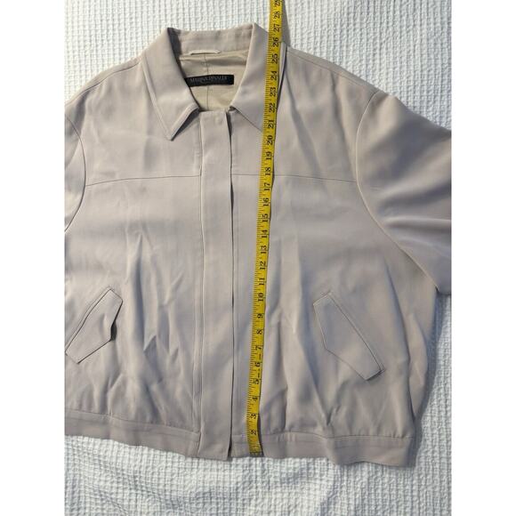 Marina Rinaldi Jacket Beige Bomber Sz. 20 Oversized Classic Old Money - Picture 4 of 7